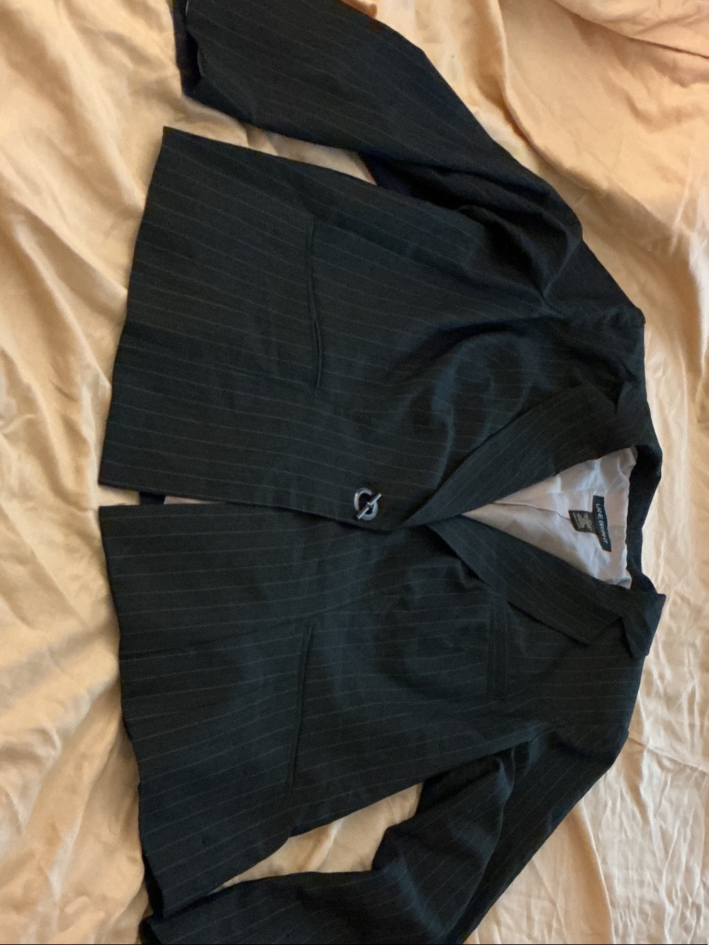 Lane Bryant Black Pinstripe Women's Blazer